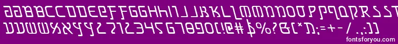 Grimlordleft-Schriftart – Weiße Schriften auf violettem Hintergrund