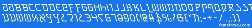 Grimlordleft Font – Yellow Fonts on Blue Background