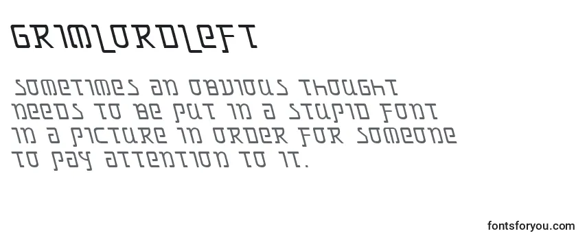 Review of the Grimlordleft Font