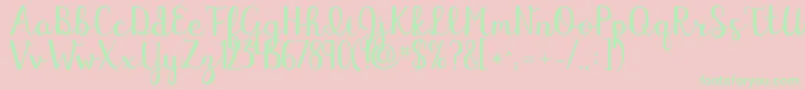 Kgelizaschuylerscript Font – Green Fonts on Pink Background