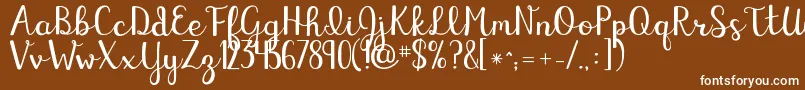 Шрифт Kgelizaschuylerscript – белые шрифты на коричневом фоне