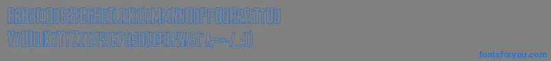 Watchtowerout Font – Blue Fonts on Gray Background