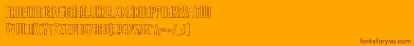 Watchtowerout Font – Brown Fonts on Orange Background