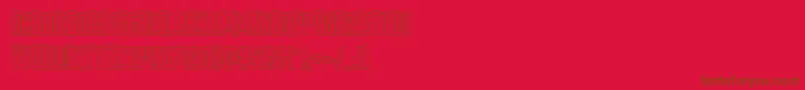 Watchtowerout Font – Brown Fonts on Red Background