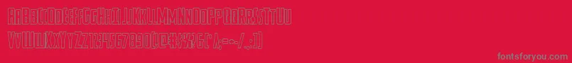 Watchtowerout Font – Gray Fonts on Red Background