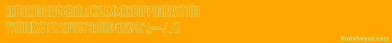 Watchtowerout Font – Green Fonts on Orange Background