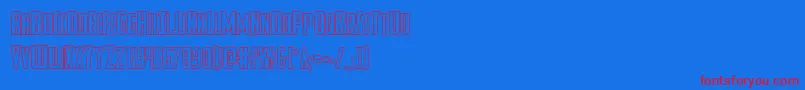 Watchtowerout Font – Red Fonts on Blue Background