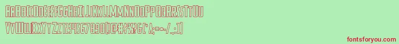 Watchtowerout Font – Red Fonts on Green Background