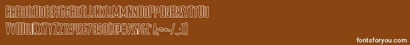 フォントWatchtowerout – 茶色の背景に白い文字