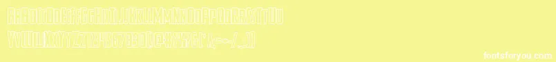 Watchtowerout Font – White Fonts on Yellow Background