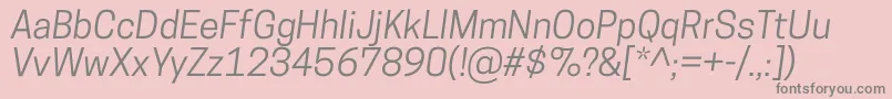 CooperhewittBookitalic Font – Gray Fonts on Pink Background