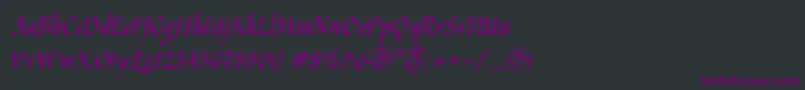 Kaligrafica Font – Purple Fonts on Black Background