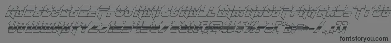 Omegaforcehalf3Dital11 Font – Black Fonts on Gray Background