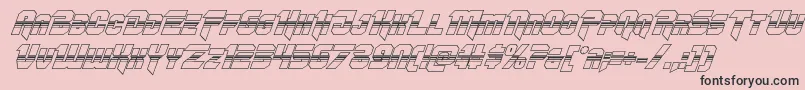 Шрифт Omegaforcehalf3Dital11 – чёрные шрифты на розовом фоне