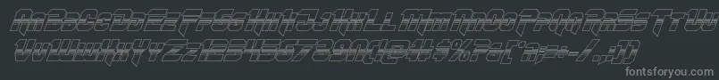 Шрифт Omegaforcehalf3Dital11 – серые шрифты на чёрном фоне