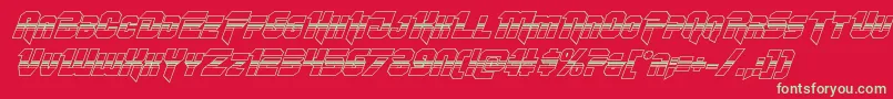 Omegaforcehalf3Dital11 Font – Green Fonts on Red Background
