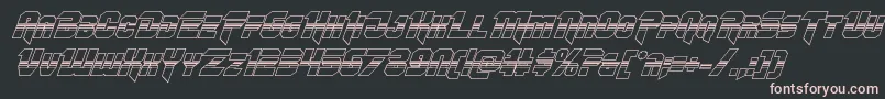 Шрифт Omegaforcehalf3Dital11 – розовые шрифты на чёрном фоне