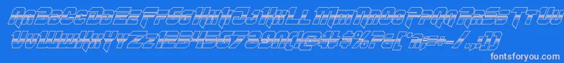 フォントOmegaforcehalf3Dital11 – ピンクの文字、青い背景