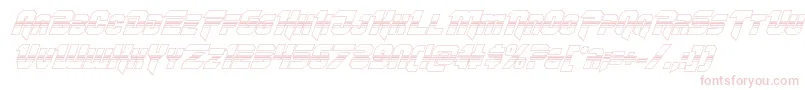 フォントOmegaforcehalf3Dital11 – 白い背景にピンクのフォント
