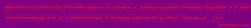 Omegaforcehalf3Dital11 Font – Red Fonts on Purple Background