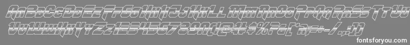 Шрифт Omegaforcehalf3Dital11 – белые шрифты на сером фоне