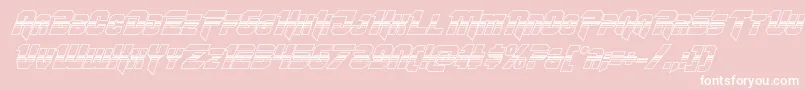 Omegaforcehalf3Dital11-Schriftart – Weiße Schriften auf rosa Hintergrund