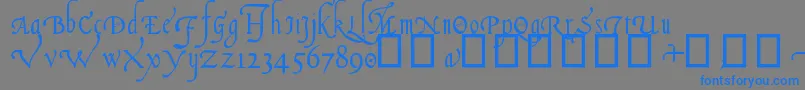 ItalianCursive16thC. Font – Blue Fonts on Gray Background