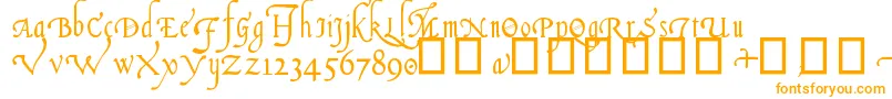 ItalianCursive16thC. Font – Orange Fonts on White Background