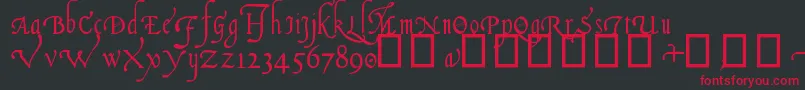 Шрифт ItalianCursive16thC. – красные шрифты на чёрном фоне