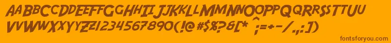 Adventure-fontti – ruskeat fontit oranssilla taustalla