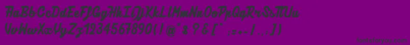 Weitere Informationen zur AuthenticRatatouille-Schriftart AuthenticRatatouille-Schriftart – Schwarze Schriften auf violettem Hintergrund