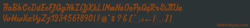 Шрифт AuthenticRatatouille – коричневые шрифты на чёрном фоне