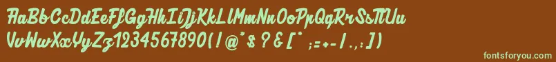 AuthenticRatatouille Font – Green Fonts on Brown Background