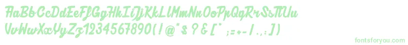 AuthenticRatatouille Font – Green Fonts on White Background