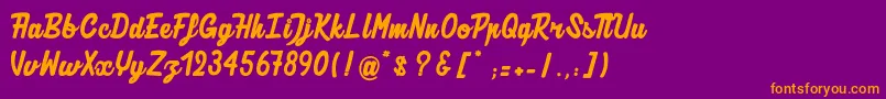 AuthenticRatatouille Font – Orange Fonts on Purple Background