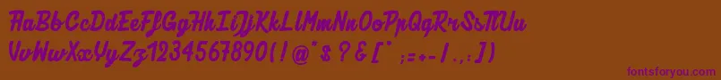 AuthenticRatatouille Font – Purple Fonts on Brown Background