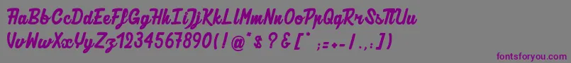 AuthenticRatatouille Font – Purple Fonts on Gray Background