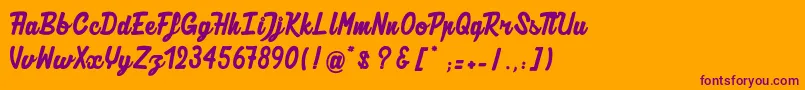 AuthenticRatatouille Font – Purple Fonts on Orange Background