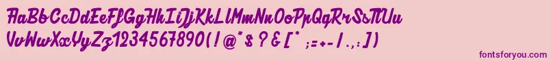 AuthenticRatatouille Font – Purple Fonts on Pink Background