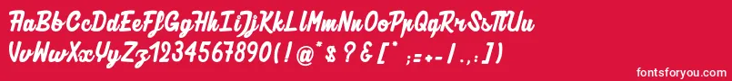 フォントAuthenticRatatouille – 赤い背景に白い文字