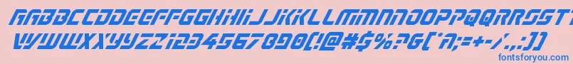 Legiosabinaital Font – Blue Fonts on Pink Background