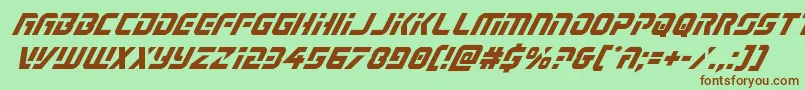 Legiosabinaital Font – Brown Fonts on Green Background