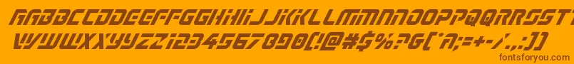 Legiosabinaital Font – Brown Fonts on Orange Background