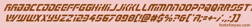 Legiosabinaital Font – Brown Fonts on Pink Background