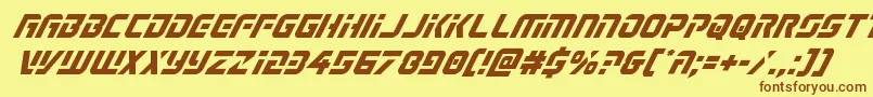 Legiosabinaital Font – Brown Fonts on Yellow Background
