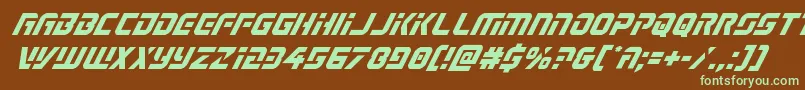 Legiosabinaital Font – Green Fonts on Brown Background