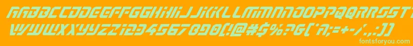 Legiosabinaital Font – Green Fonts on Orange Background