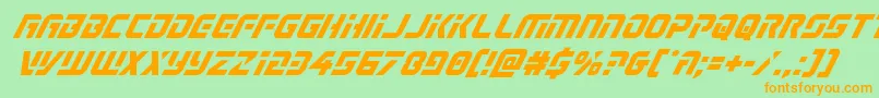 Legiosabinaital Font – Orange Fonts on Green Background