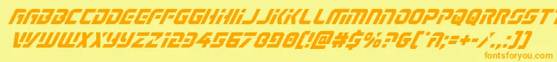 Legiosabinaital Font – Orange Fonts on Yellow Background