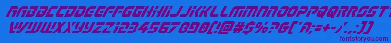 Legiosabinaital Font – Purple Fonts on Blue Background